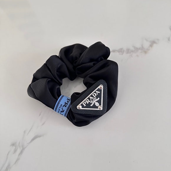 Prada Accessories - Black Satin Hair Tie, Hair Scrunchies, Head Band, wrist tie